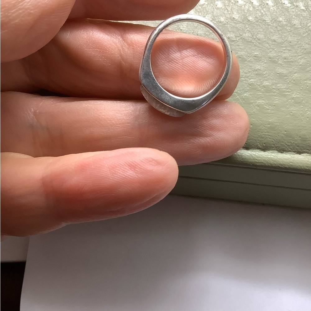 Carolyn Pollack white mosaic sterling silver ring - Picture 3 of 4